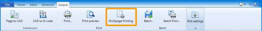 Multipage printing command