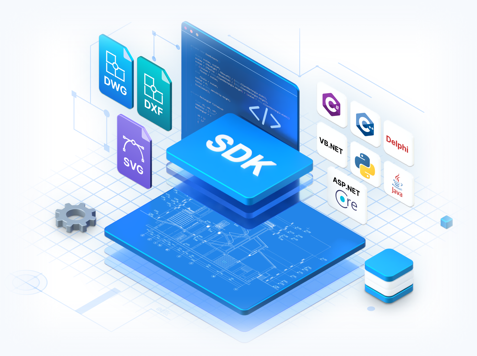 SDK CAD per visualizzare ed esportare file DWG, DXF e altri file CAD