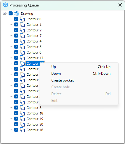 The Processing Queue panel in ABViewer 16.3