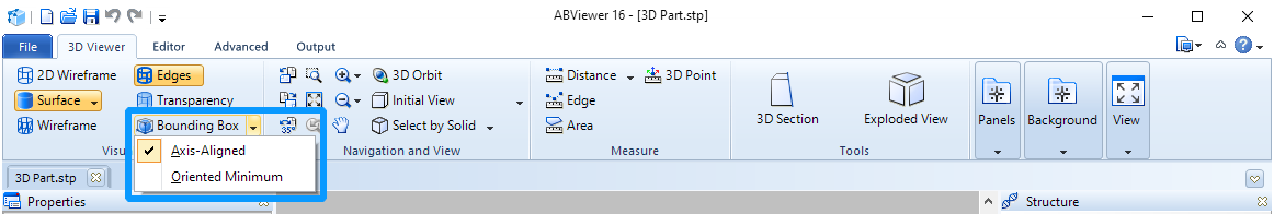 Oriented minimum bounding box in ABViewer 16